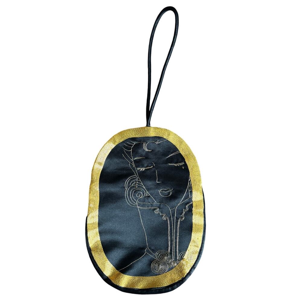 Black Silk Wristlet Clutch from Jooi Design